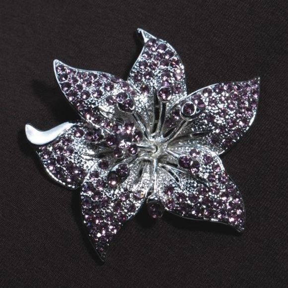 Jewelry - Crystal Tiger Lily Pin